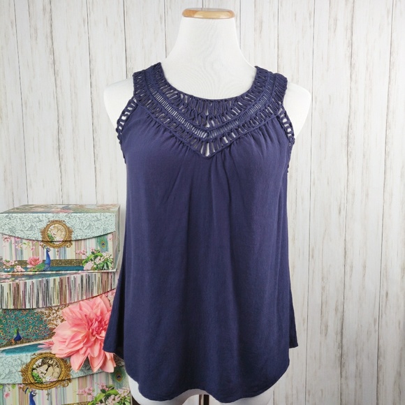 Pomelo crochet detail tank top sleeveless a38 - Picture 1 of 8